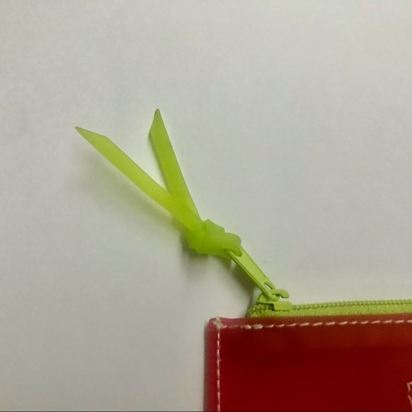 New Pink Change Purse Small r on Front in Green 6” by 4” Jana Feifer - Picture 6 of 12